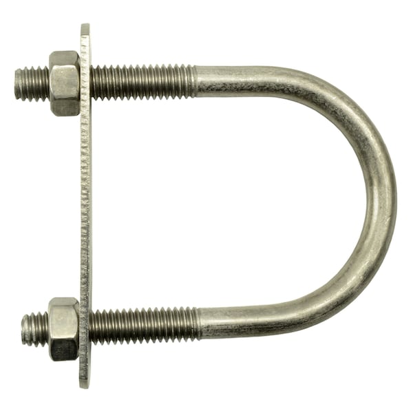 Midwest Fastener Round U-Bolt, 5/16"-18, 1-3/4 in W, 3 in H, Plain 18-8 Stainless Steel, 10 PK 52277 - main